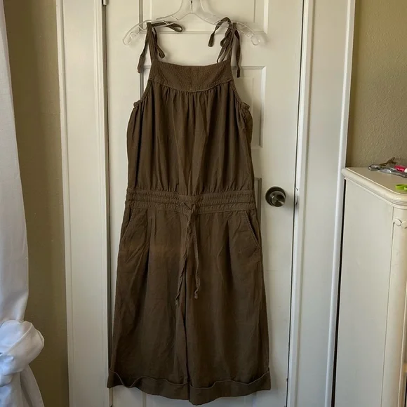Anthropologie Brown Corduroy Jumpsuit - Picture 1 of 10